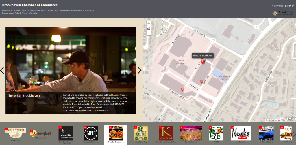 Brookhaven Chamber of Commerce Restaurant Story Map